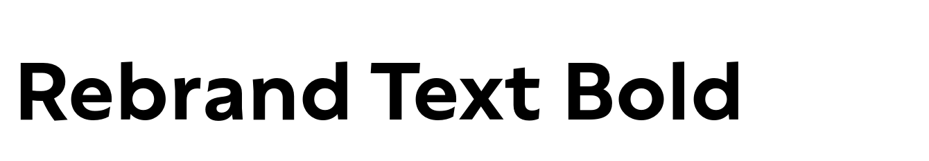 Rebrand Text Bold
